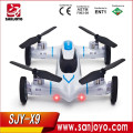 Alta calidad Syma X9 Fly Car 2.4G 4CH Control remoto RC Quadcopter Helicóptero Drone Land / Sky 2 Función en 1 UFO SJY-X9